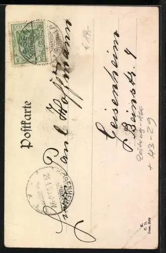 Zeitung-AK Essen / Ruhr, Rathaus im Passepartout, General-Anzeiger