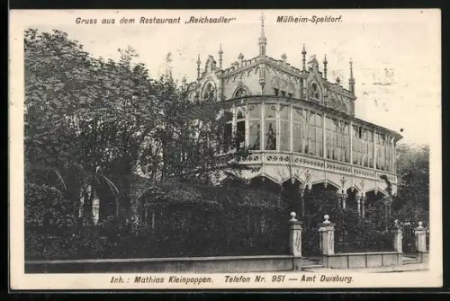 AK Mülheim-Speldorf, Restaurant Reichsadler, Inh. Mathias Kleinpoppen