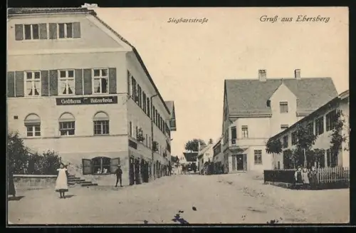 AK Ebersberg / Bayern, Gasthaus zum Hölzerbräu un der Sieghartstrasse