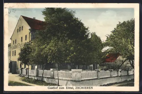 AK Zschieren /Dresden, Gasthof zum Elbtal, Inh. Arno Franke