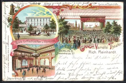 Lithographie Berlin, Variete-Theater Richard Reinhardt, Hasenheide 57