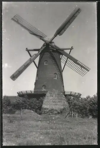 Fotografie Ansicht Gapinge, Windmühle im Dorf