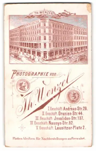 Fotografie Th. Wenzel, Berlin, Andreas-Str. 28, Ansicht Berlin, Atelierhaus mit Pferdebahn