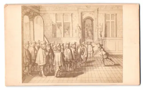 Fotografie unbekannter Fotograf und Ort, Gemälde: Het Smeekschrift der Nederlansche Edelen