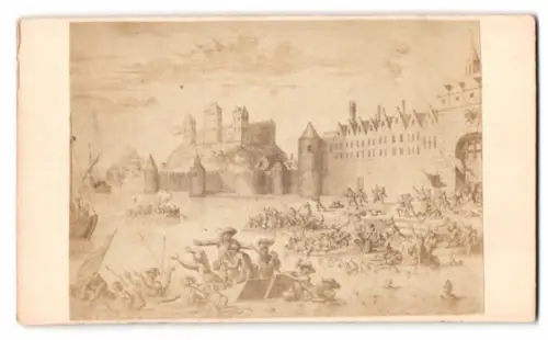 Fotografie unbekannter Fotograf und Ort, Gemälde: Toeleg van Maarten Schenk op de stad Nijmegen