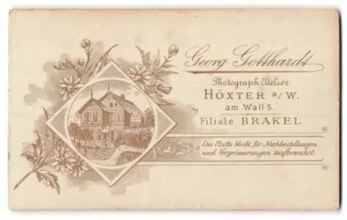 Fotografie Georg Gotthardt, Höxter, am Wall 5, Ansicht Höxter a. W., das Fotografische Atelier mit Wintergarten