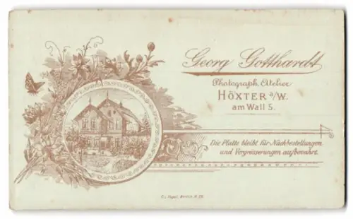 Fotografie Georg Gotthardt, Höxter, am Wall 5, Ansicht Höxter a. W., Blick auf das Atelierhaus