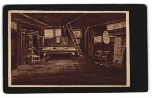 Fotografie D. Engel, Zaandam, Rozengracht 29, Ansicht Zaandam, Binnenkammer, Innenansicht eines historischen Raumes