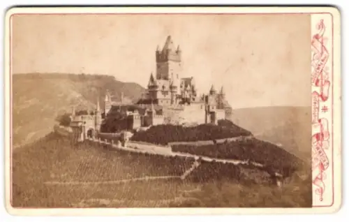 Fotografie C. Koemmet, Cochem, Ansicht Cochem / Mosel Blick zum Schloss Cochem