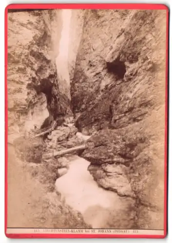 Fotografie Fernande, Wien, Ansicht Liechtensteinklamm St. Johann im Pongau, der Liechtensteinklamm