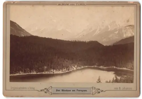 Fotografie B. Johannes, Meran, Ansicht Biberwier, Blick auf den Blindsee am Fernpass