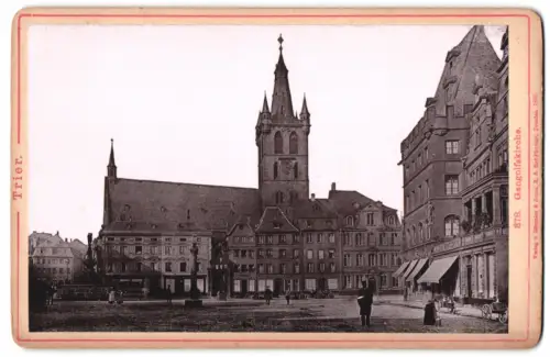 Fotografie Römmler & Jonas, Dresden, Ansicht Trier, Gangolfstrasse, Stadtansicht mit Kirche