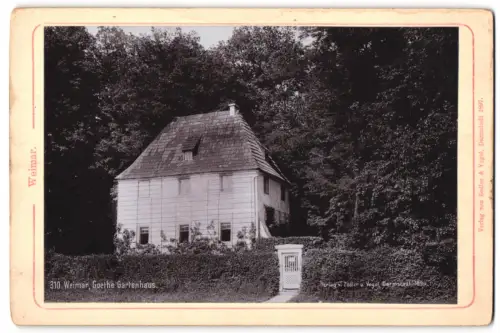 Fotografie Zedler & Vogel, Darmstadt, Ansicht Weimar, Goethes Gartenhaus