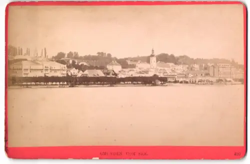 Fotografie Würthle & Spinnhirn, Salzburg, Schwarzstrasse 7, Ansicht Gmunden, Panorama des Ortes vom See