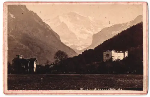 Fotografie A. Gabler, Interlaken, Ansicht Interlaken, La Jungfrau vue d`Interlaken, Landschaftsansicht