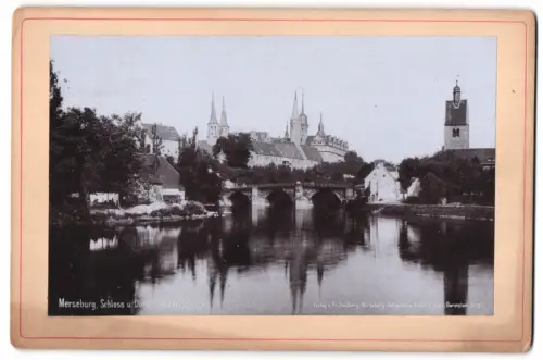 Fotografie Zedler & Vogel, Darmstadt, Ansicht Merseburg, Schloss und Dom mit Waterloobrücke