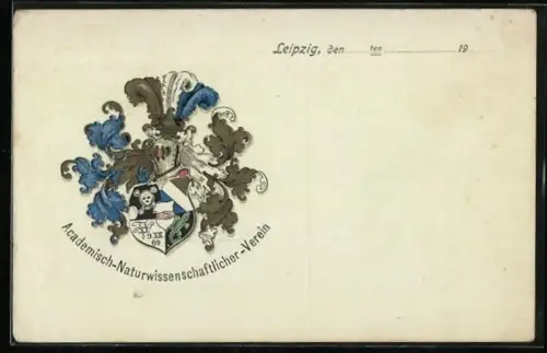 Künstler-AK Leipzig, Studentenwappen Academisch-Naturwissenschaftlicher Verein