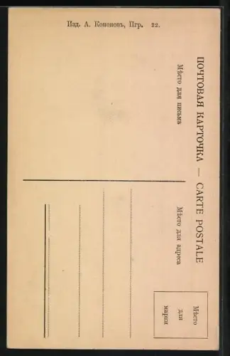 AK Petrograd, Monument Pierre le Grand au bord de la Neva