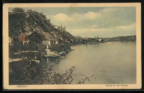 AK Grodno, Partie an der Memel