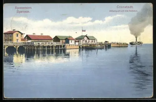 AK Cronstadt, Débarquement des bateaux