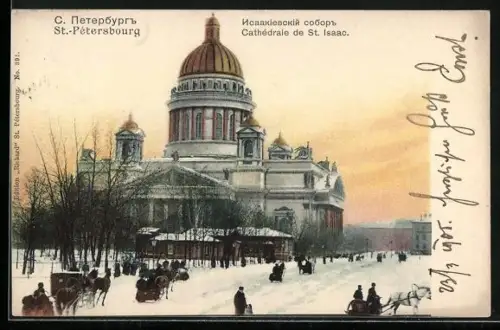 AK St.-Pétersbourg, Cathédrale de St. Isaac en hiver