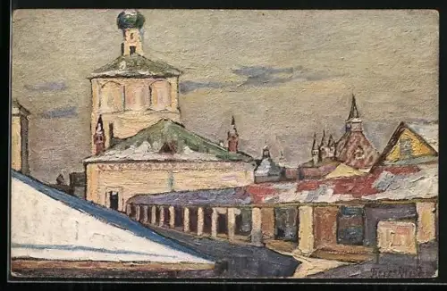 Künstler-AK Rostoy, Au Cremlin