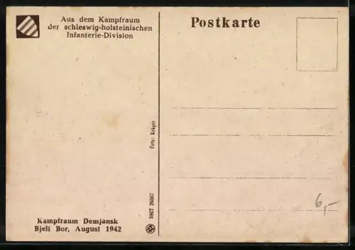 AK Demjansk, Bjeli Bor, Kampfraum der schleswig-holsteinischen Infanterie-Division, Panorama 1942