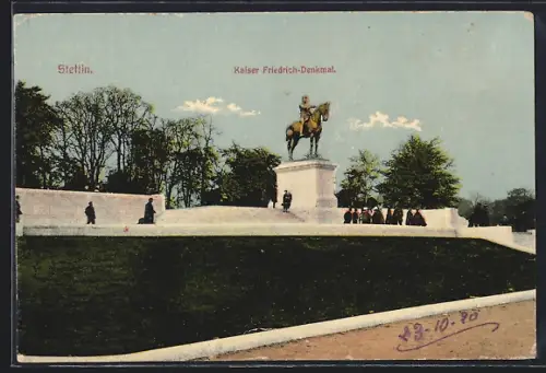 AK Stettin, Kaiser Friedrich-Denkmal