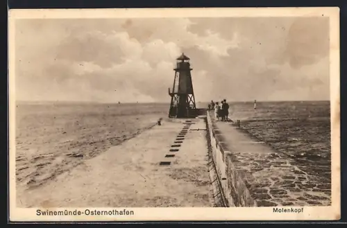 AK Swinemünde-Osternothafen, Molenkopf