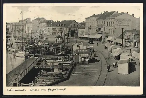 AK Swinemünde, Partie am Fischbollwerk