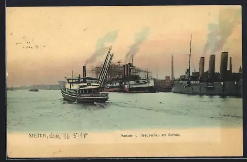 AK Stettin, Panzer- und Kreuzerbau am Vulcan