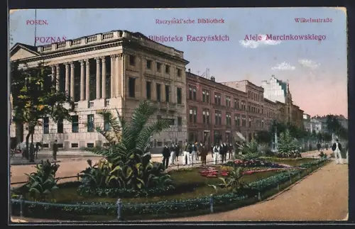 AK Posen / Poznan, Raczynski'sche Bibliothek, Wilhelmstrasse