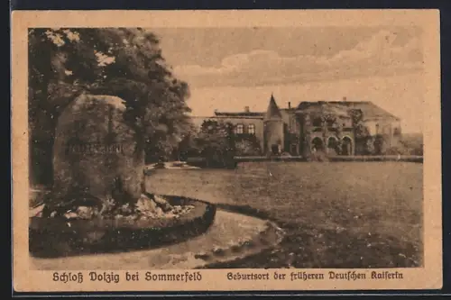 AK Dolzig bei Sommerfeld, Schloss Dolzig, Geburtsort der früheren Deutschen Kaiserin