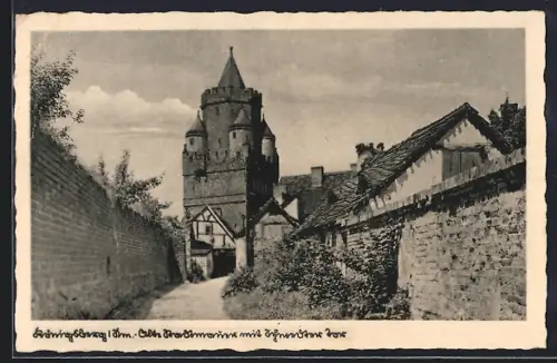 AK Königsberg /Nm., Alte Stadtmauer mit Schwedter Tor