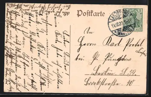 AK Landsberg a. W., Partie in der Bismarck-Strasse
