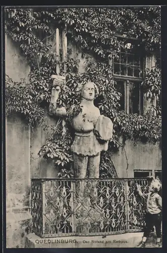 AK Quedlinburg, Der Roland am Rathaus
