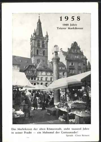AK Trier, 1000 Jahre Marktkreuz 1958