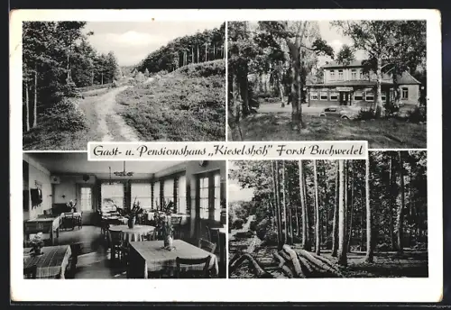 AK Stelle / Lauenbg., Gasthaus Kieselshöh, Forst Buchwedel, Bes. Geschw. Behr