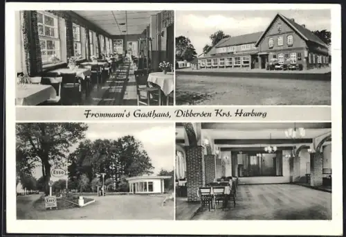 AK Dibbersen /Harburg, Frommann`s Gasthaus, ESSO-Tankstelle