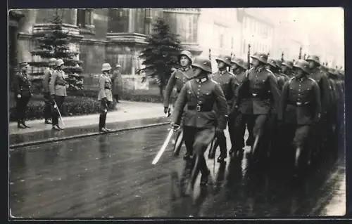 Foto-AK Wolfenbüttel, Wehrmachtparade