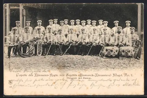 AK Magdeburg, Capelle des Kürassier-Regiments von Seydlitz Bismarck-Kürassiere Magd. No. 7