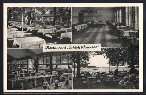 AK Berlin-Nikolassee, Restaurant Schloss Wannsee, Kronprinzessinnenweg 21
