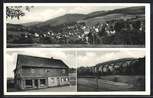 AK Hetzbach / Odw., Handlung von Adam Herbig, Ortsansicht