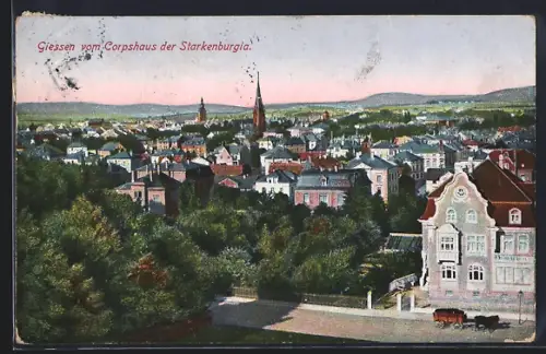 AK Giessen, Teilansicht vom Corpshaus der Starkenburgia aus gesehen