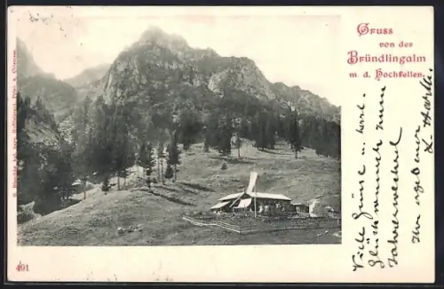AK Bergen / Obb., Gasthaus Bründlingalm