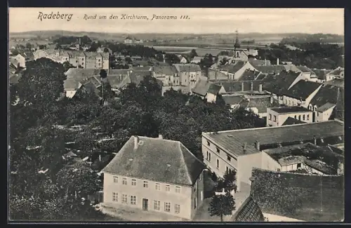 AK Radeberg, Panorama um den Kirchturm