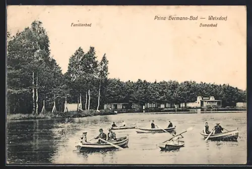 AK Weixdorf, Prinz Hermann-Bad mit Damenbad und Familienbad