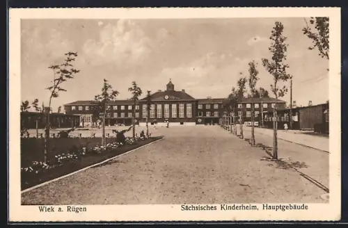 AK Wiek / Rügen, Sächsisches Kinderheim, Hauptgebäude