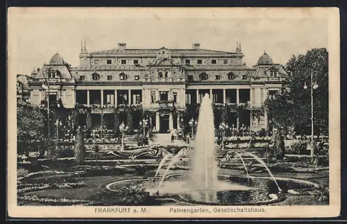 AK Frankfurt-Westend, Gesellschaftshaus im Palmengarten