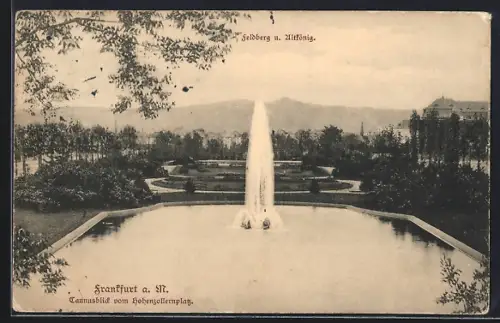 AK Frankfurt a. M., Terrassenblick vom Hohenzollernplatz